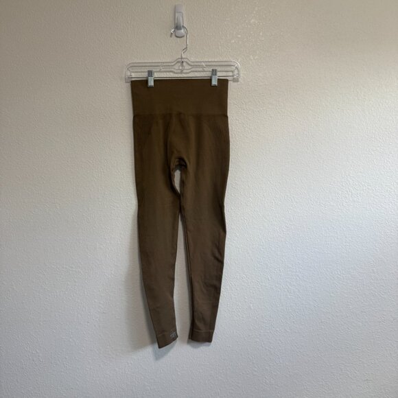 Set Active Sculptflex Penny Brown Leggings Small Seamless Ribbed High Waist - Picture 6 of 8